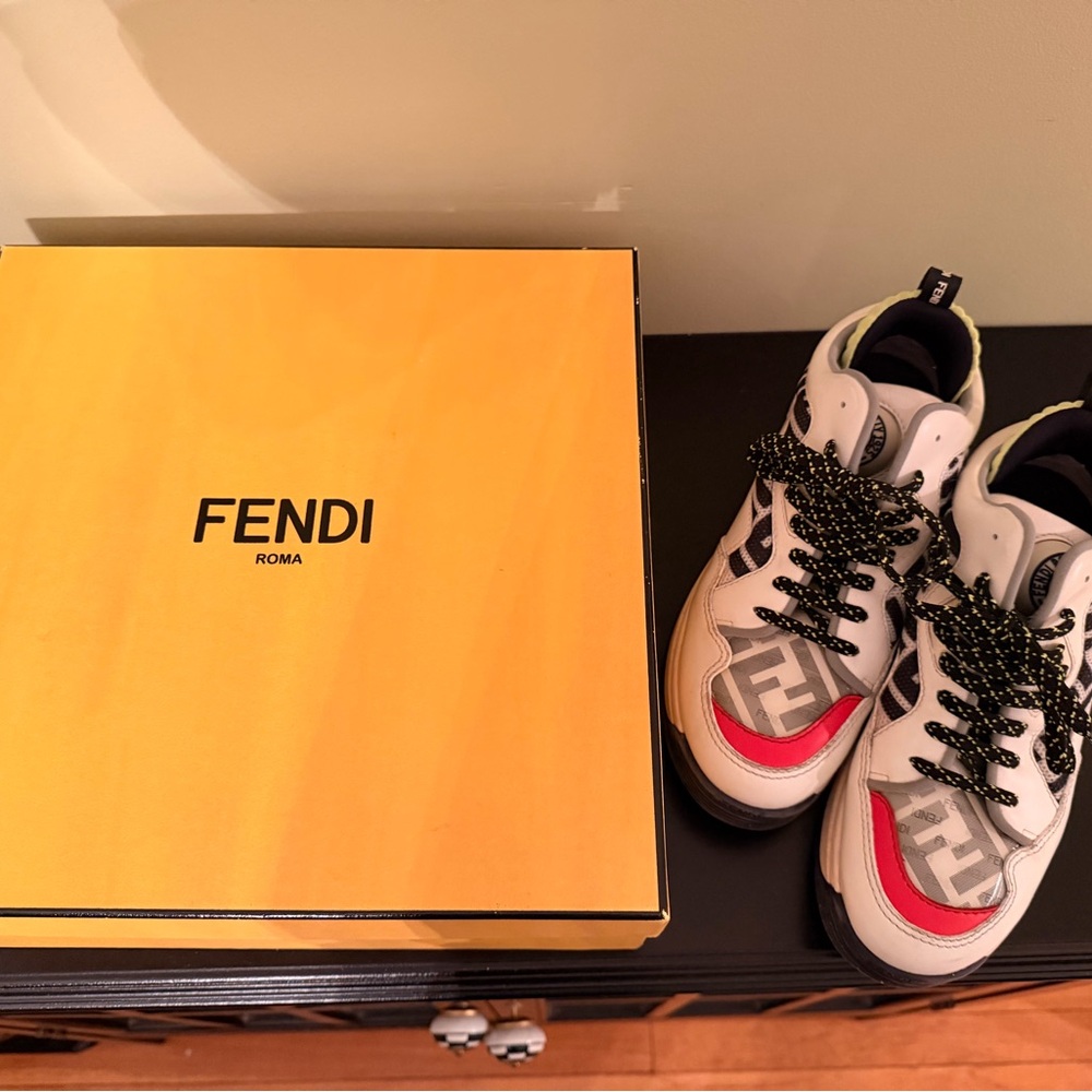 Fendi Sneakers with Red and Black Details